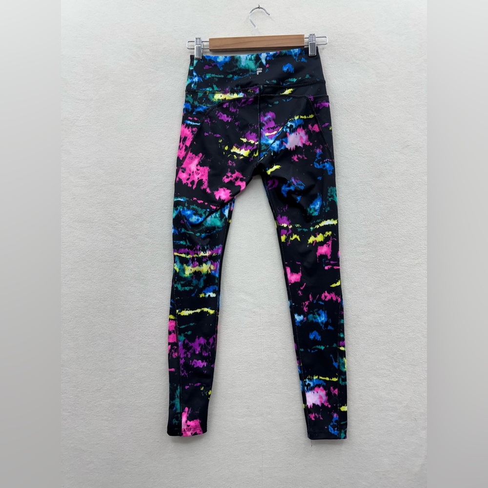 Fila Sport Women’s Small Running Leggings Bright Tie Dye Performance Athlete - Picture 2 of 8